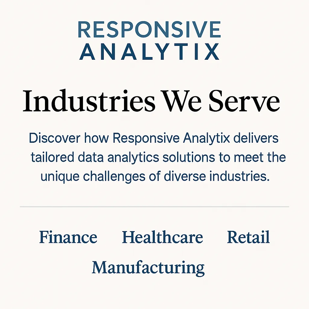 data analytics services banner around industries we serve