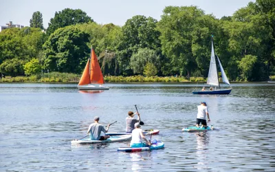 Paddle Boarder on a river