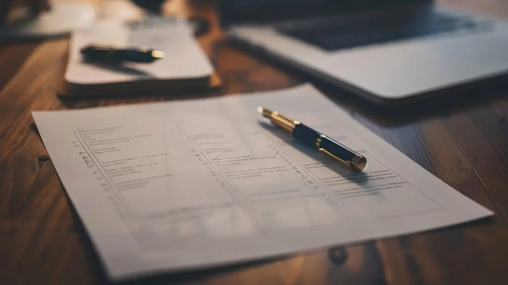 Strategic planning document on desk — data strategy services and roadmap planning for SME operations