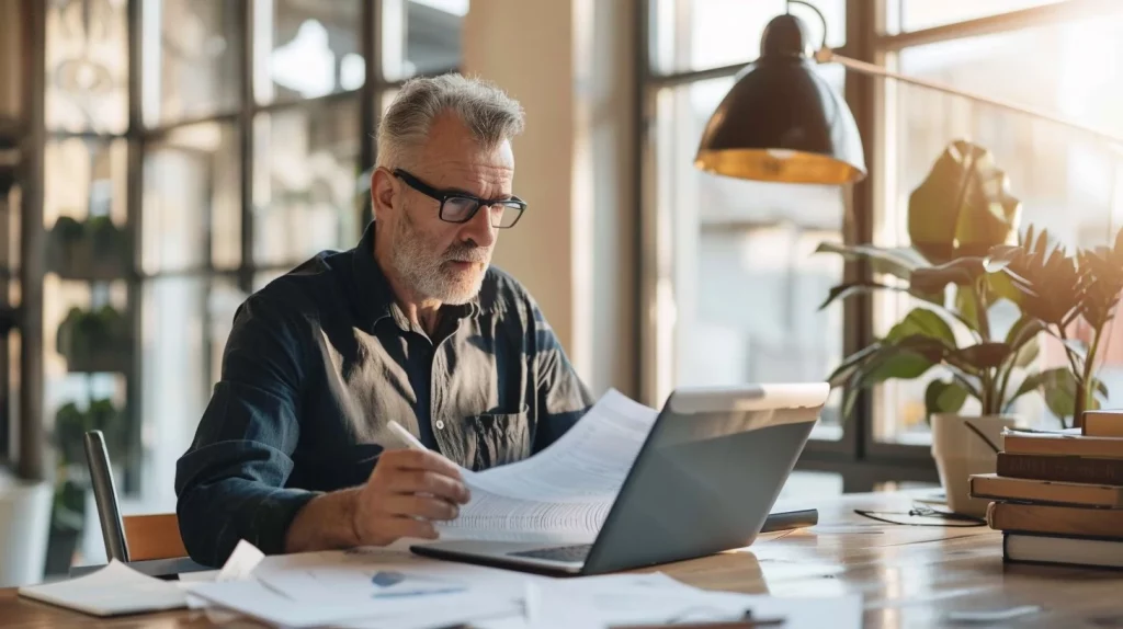 Senior professional reviewing documents at a desk — Responsive Analytix data consultancy UK